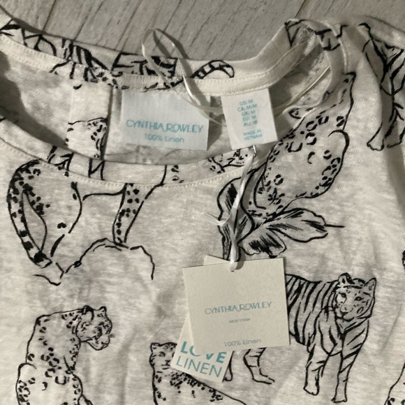 New Cynthia Romney Tank 100% Linen Women’s size M color multi - Picture 2 of 3